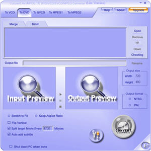 MPEG AVI to DVD SVCD Converter