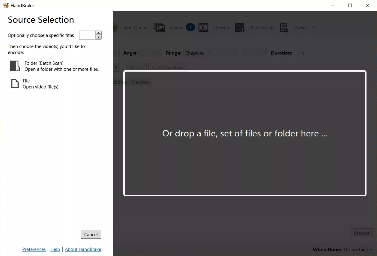 Download and Launch HandBrake