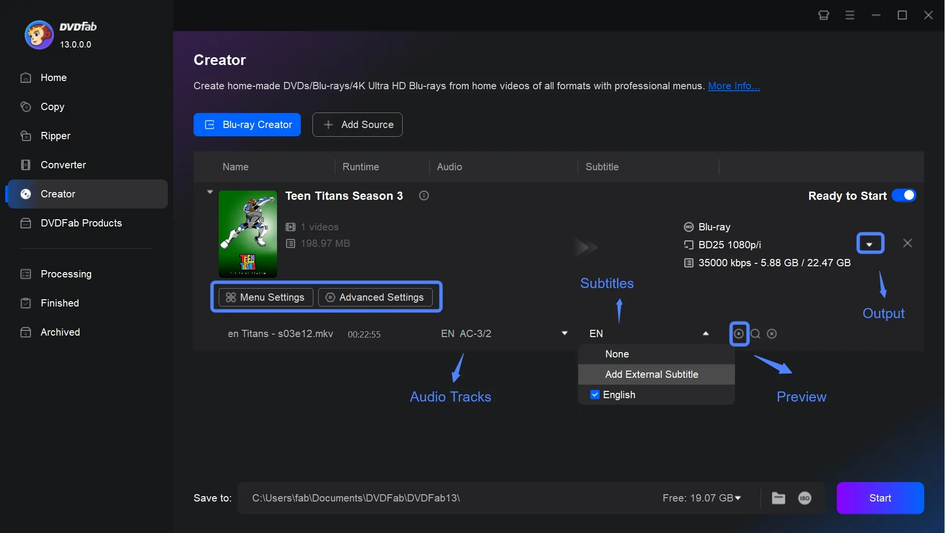 Load Blu-ray to DVDFab on Mac