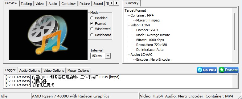 Configure video and audio settings