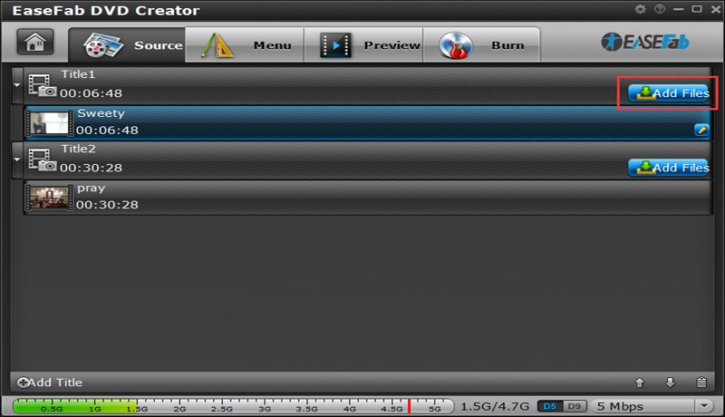 How to Transfer MP4 to DVD with EaseFab DVD Creator