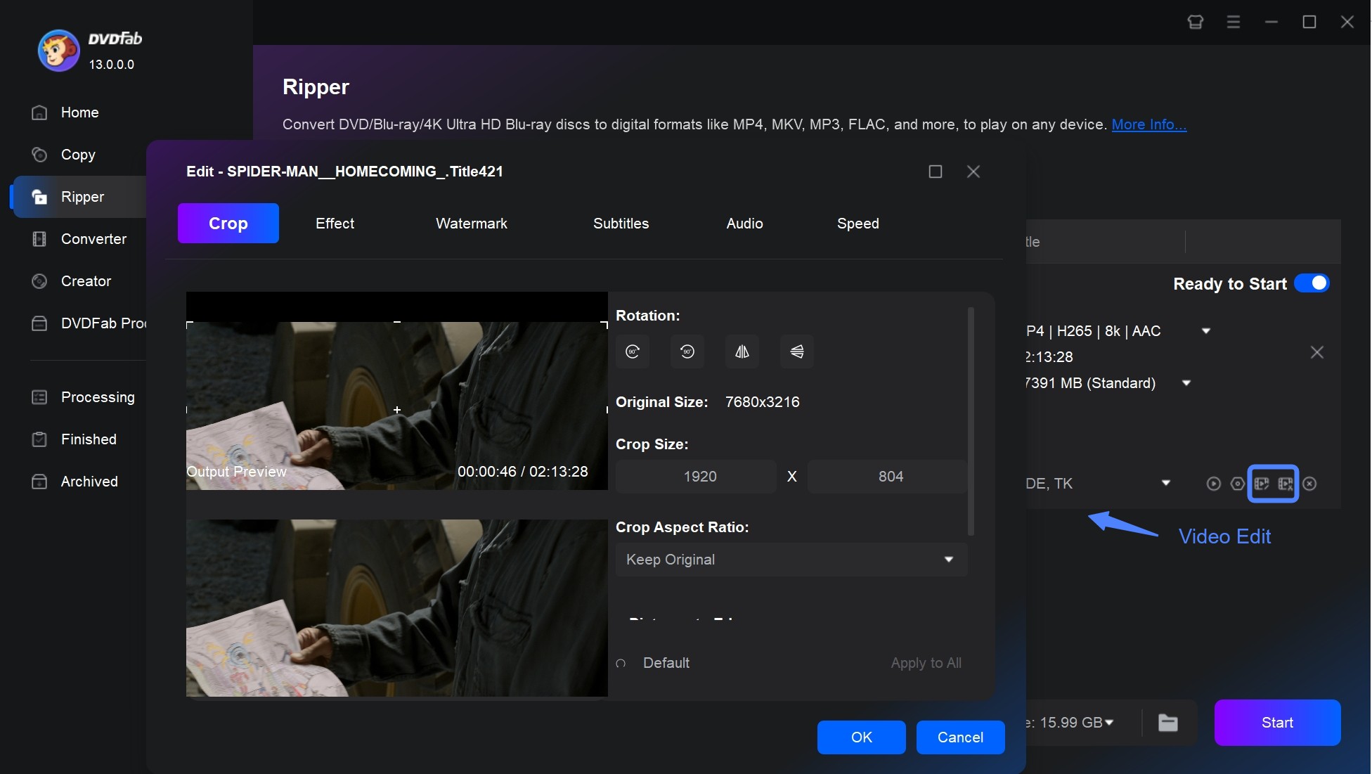 DVDFab 3D Converter Tutorial: 3D to 2D conversion
