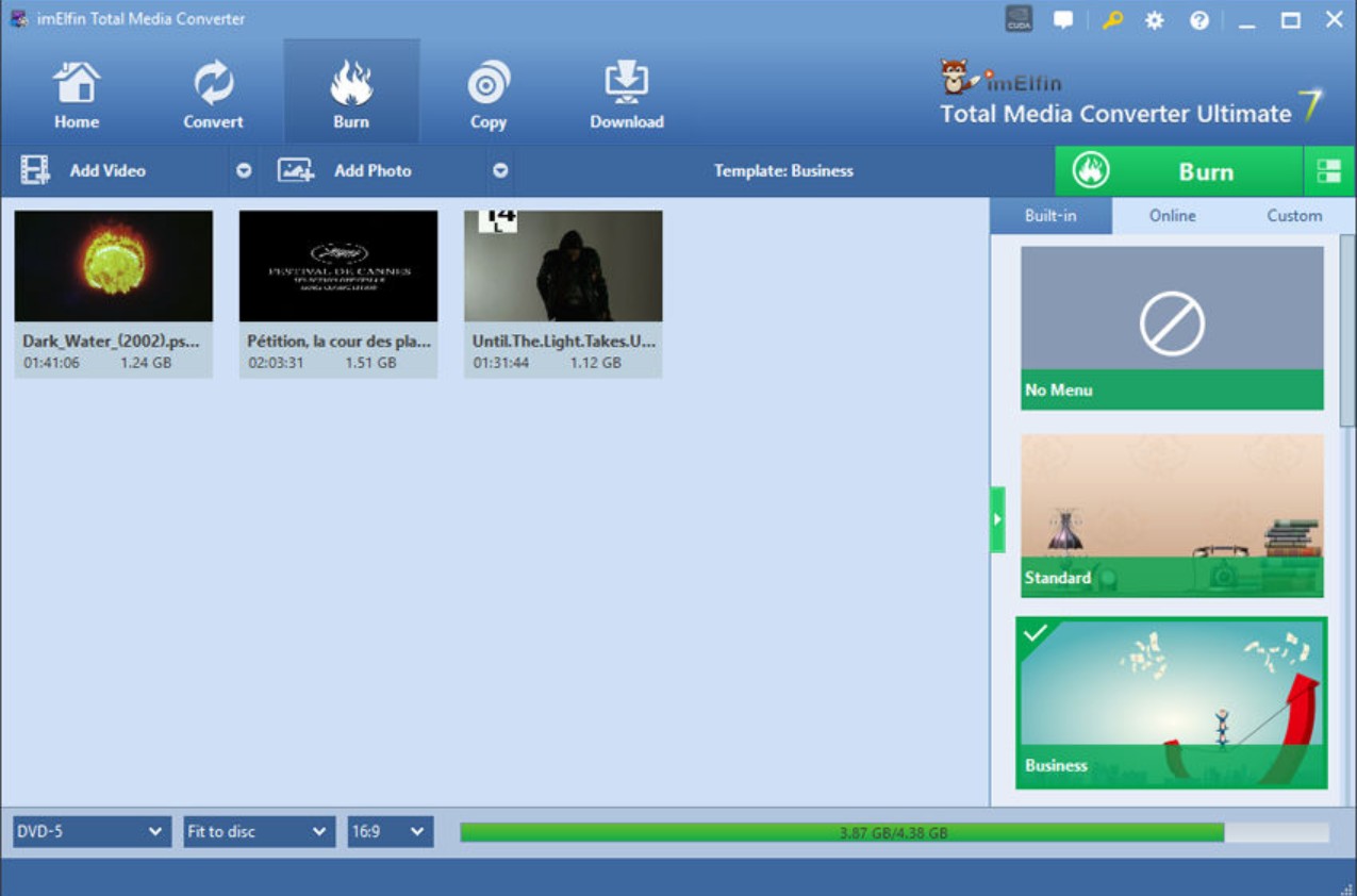 Blu-ray Burner Software for Mac: imElfin Blu-ray Creator