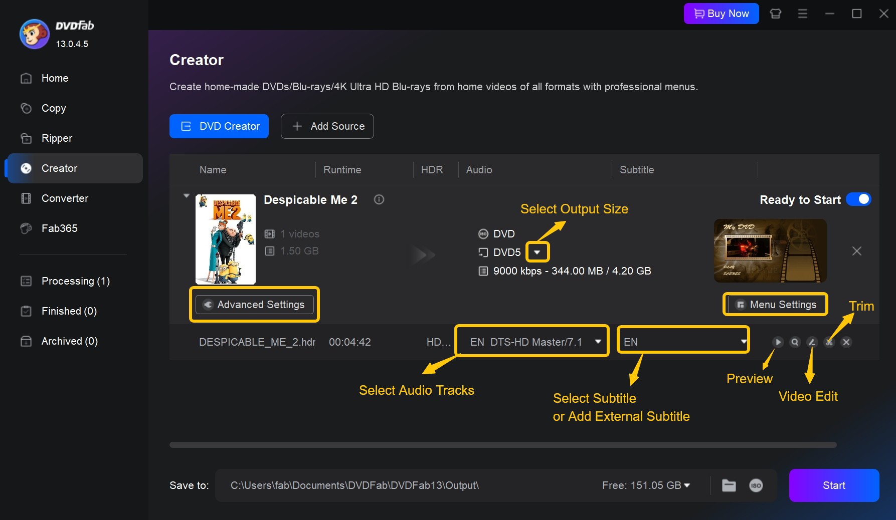 How to Burn DVD on Mac with DVDFab DVD Creator for Mac?