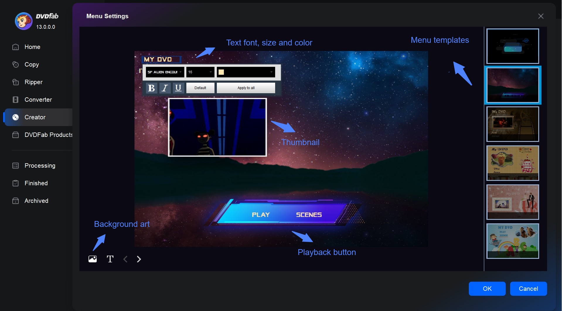 How to create ISO files from digital videos with DVDFab DVD Creator