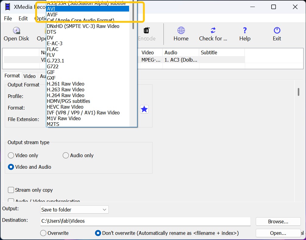 How to Rip DVD to AVI with XMedia-Recode for Free