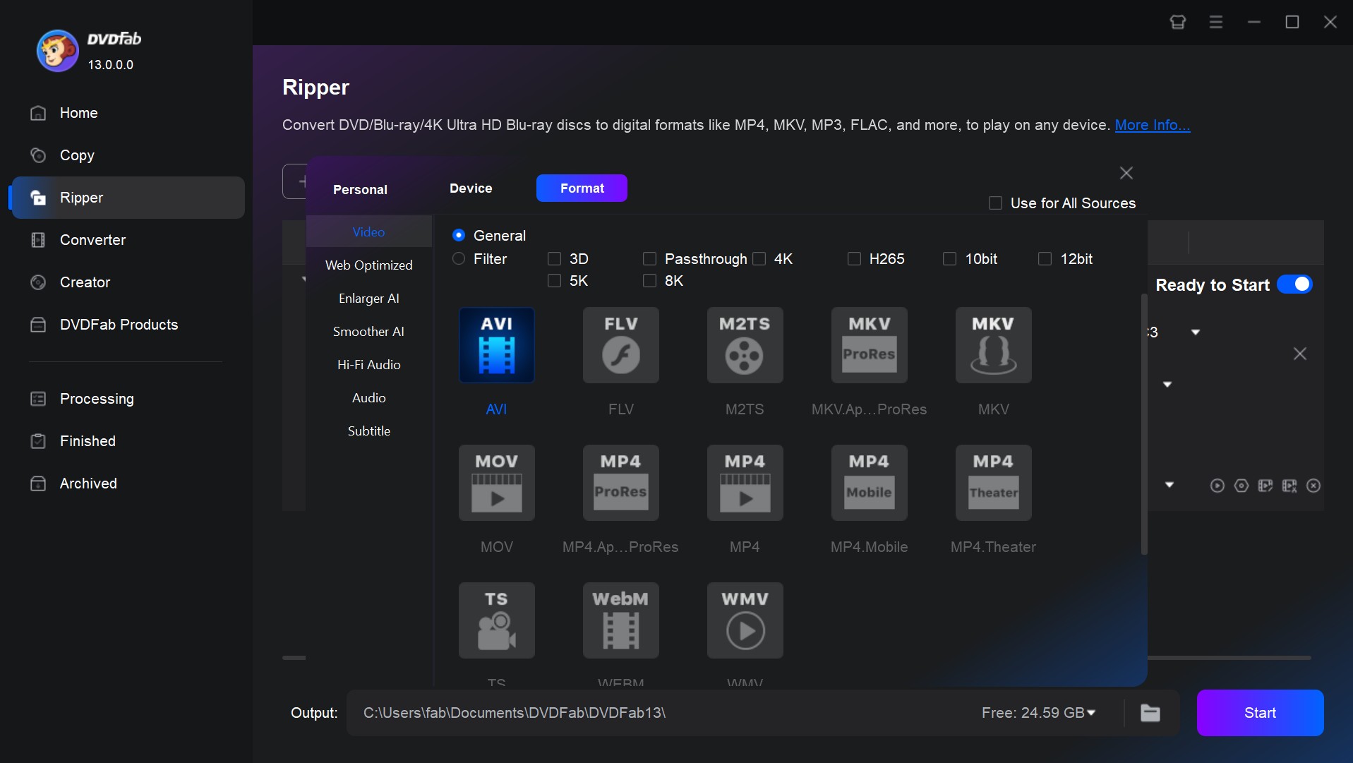 convert dvd to avi using dvdfab dvd ripper
