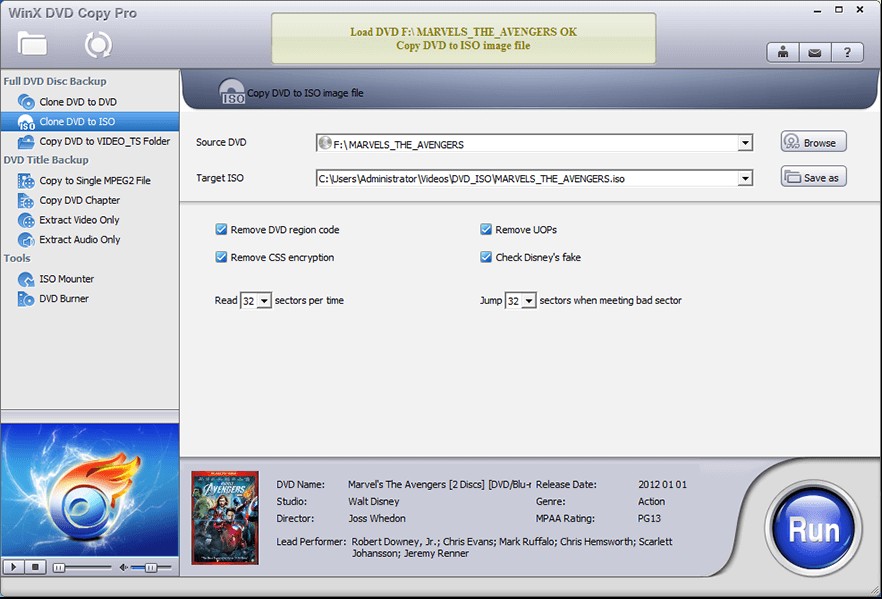 WinX DVD Copy Pro (Best for Sector-by-Sector DVD Cloning)