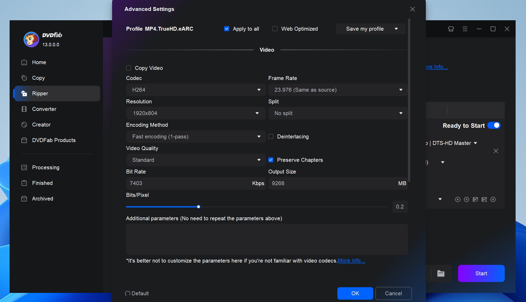 Dial in the 3D Settings (SBS/TAB)