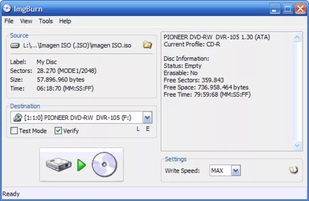 ImgBurn (Best for Burning ISO to Disc)